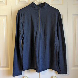 LULULEMON Men's Surge Warm 1/2 Zip Navy Blue Size Medium Long Sleeve Shirt